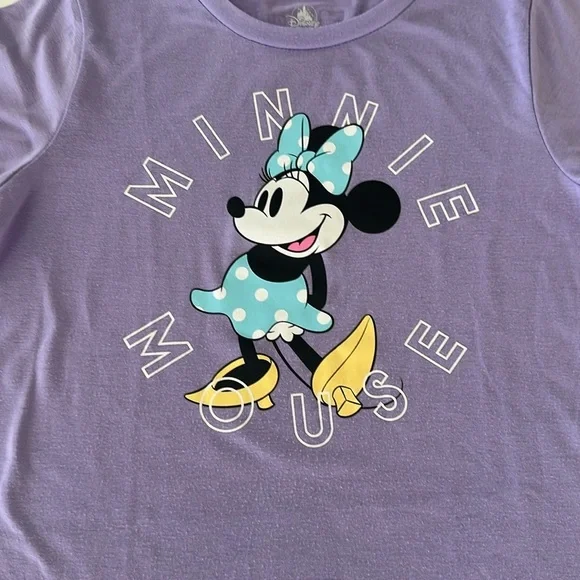 Disney Minnie Mouse Lavender Kids Tee - Picture 2 of 5